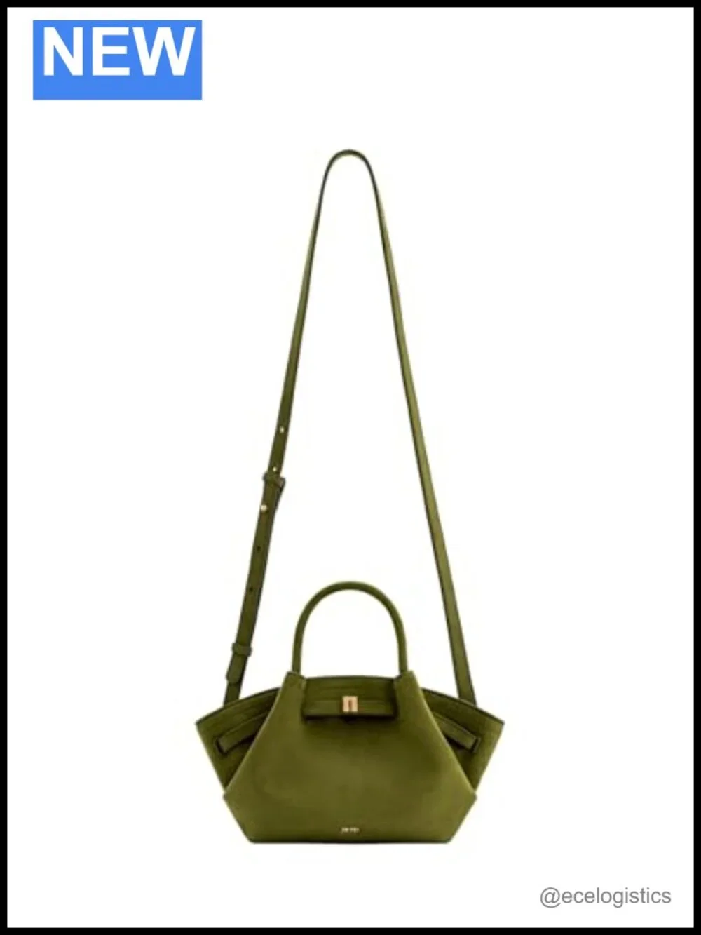Faux Suede Mini Tote Bag with Magnetic Snap Closure